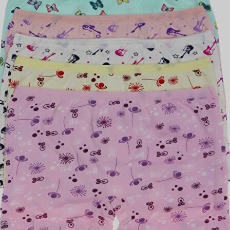 KOTA 3400 KIZ ÇOCUK RENKLİ DESENLİ BOXER 6 ADET