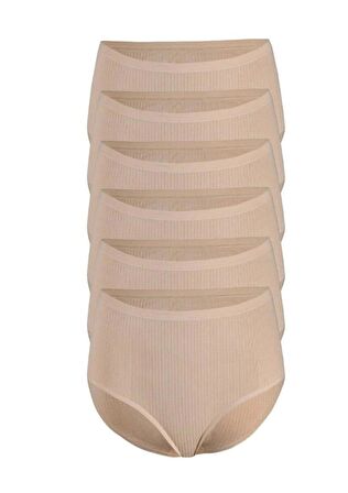  3591 KADIN RİBANA KALPLİ BATO KÜLOT 6 ADET