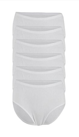  3590 KADIN RİBANA KALPLİ BATO KÜLOT 6 ADET