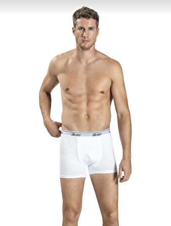 JİBER 156 ERKEK BOXER LİKRALI ŞORT TEKLİ 