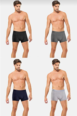 ANIT 1284 ERKEK NEFES ALAN BAMBU KARIŞIK RENKLİ BOXER 4 ADET