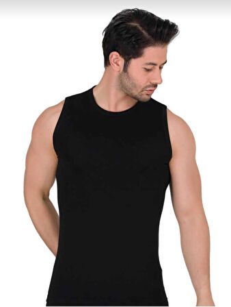 BERRAK 1026 ERKEK SÜPREM KOLSUZ LİKRALI BİSİKLET YAKA ATLET TEKLİ