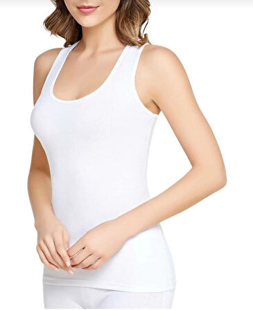 TUTKU 0174 KADIN ELASTAN GENİŞ ASKILI ATLET TEKLİ
