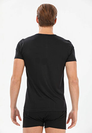  127 ERKEK MODAL SÜPER İNCE KISA KOL V YAKA ATLET TEKLİ