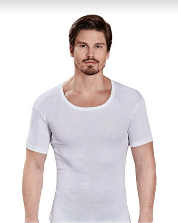 BERRAK 1002 ERKEK KISA KOL BİSİKLET YAKA ATLET 3 ADET