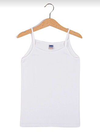 BERRAK 2520 KIZ ÇOCUK RİBANA MAT BİYELİ İP ASKILI ATLET 12 ADET