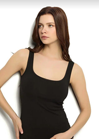 JİBER 627 KADIN MODAL TÜL DETAYLI ASKILI ATLET 3 ADET