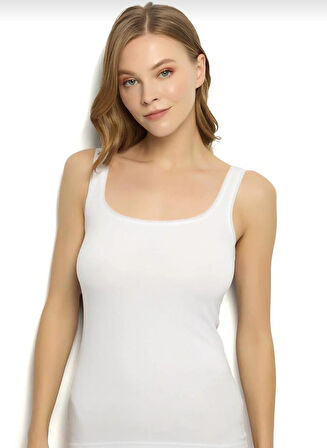 JİBER 627 KADIN MODAL TÜL DETAYLI ASKILI ATLET 10 ADET