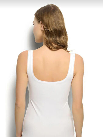 JİBER 627 KADIN MODAL TÜL DETAYLI ASKILI ATLET 12 ADET