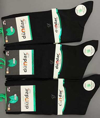 DÜNDAR PLUS 5534 ERKEK DİKİŞSİZ BAMBU LİKRALI ÇORAP 6 ADET