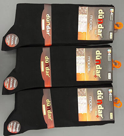 DÜNDAR PLUS 4124 ERKEK MODAL LİKRALI DİKİŞSİZ ÇORAP 6 ADET