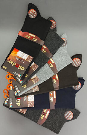 DÜNDAR PLUS 4124 ERKEK MODAL LİKRALI DİKİŞSİZ ÇORAP 12 ADET