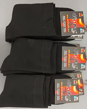 DÜNDAR PLUS 5978 ERKEK KIŞLIK HAVLU TERMAL ÇORAP 6 ADET