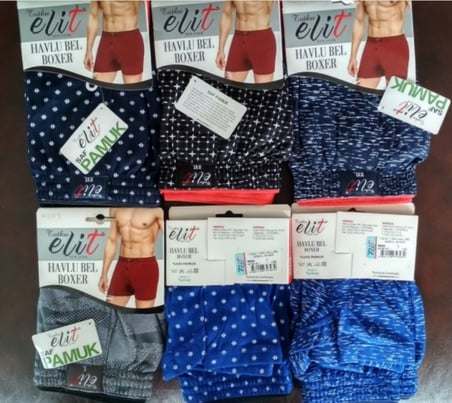 TUTKU ELİT 1102 ERKEK KARIŞIK DESENLİ HAVLU BEL BOXER 10 ADET