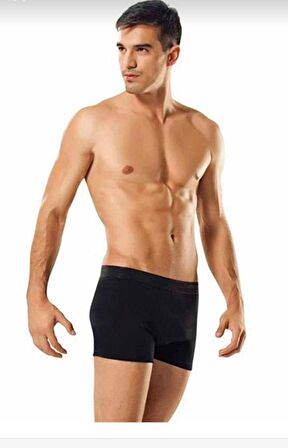 TUTKU 0114 ERKEK LİKRALI BOXER ŞORT TEKLİ