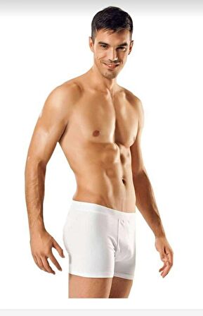 TUTKU 0114 ERKEK LİKRALI BOXER ŞORT TEKLİ