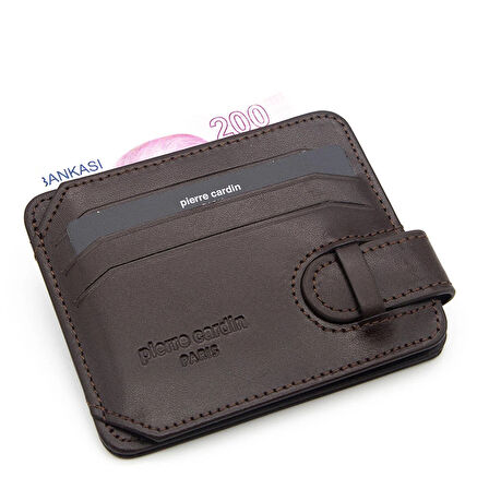 Pierre Cardin Kahve Unisex Deri Kartlık 0510