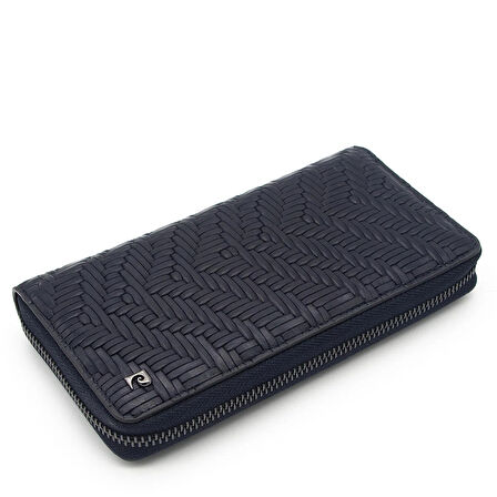 Pierre Cardin Lacivert Örgü Unisex Deri Cüzdanı 11056