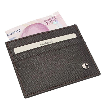 Cacharel Kahve Wint Unisex Deri Kartlık 0244W18