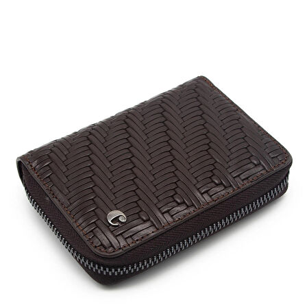 Cacharel Kahve Gladyatör Unisex Deri Cüzdan 24375G66