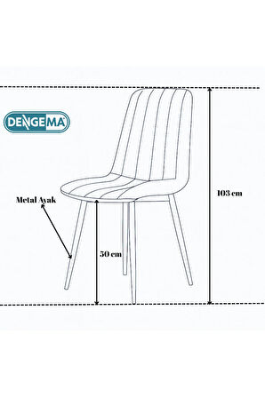 S87 Togo Sandalye (2 Adet) – Gri Kumaş, Siyah Metal Ayak