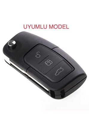 2 Adet Fiesta Focus B-max Kuga Silikon Anahtar Koruma Kılıfı Siyah Ve Kırmızı