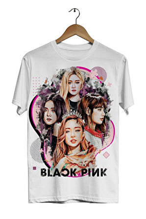 Blackpink Grup -dream- Dijital Baskılı Beyaz Unisex T-shirt
