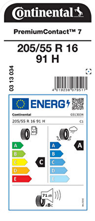 CONTİNENTAL 205/55R16 91H PREMİUMCONTACT 7 YAZ LASTİGİ ÜRETİM YILI:2025