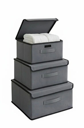 Modern Kapaklı Dolapiçi Çok Amaçlı 3'lü Set