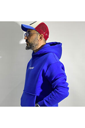 Desperate Kumaş Baskılı Oversize Erkek Hoodie