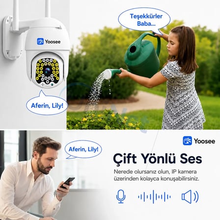 Uninet 360 Derece Ptz Dış Mekân Wifi Güvenlik Kamerası – Gece Görüşlü, Uzaktan Kontrollü ve Hareket Algılamalı