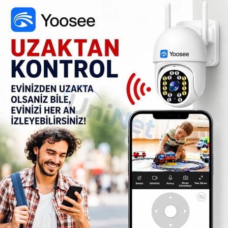 Uninet Dönebilen Dış Mekân Wifi Kamera – Ultra Hd, Akıllı Hareket Algılama, 4x Dijital Zoom ve Gece Görüşü