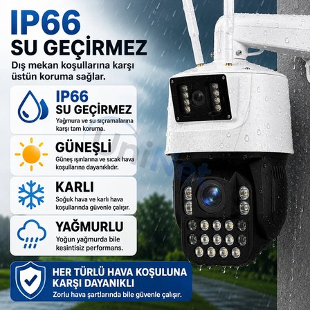 Uninet 42X Optik Zoom 8mp Çift Lensli Wifi Ptz Güvenlik Kamerası – Gece Görüşü ve 355° Dönebilen Ip Kamera