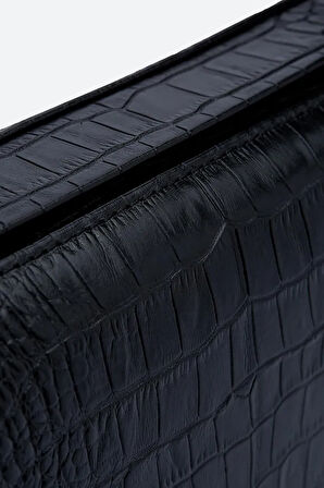 LB NEW SEASON LULU BAG COLLECTİON TİMSAH DESENLİ GERÇEK DERİ ÇANTA