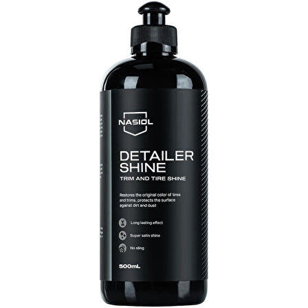 Nasiol Detailer Shine Trim ve Lastik Parlatıcı 500 ml