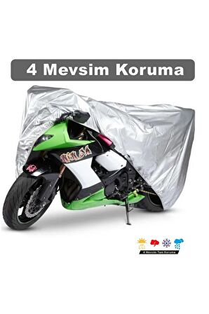 Bisan Atlas 125 Uyumlu Motosiklet Brandası Motor Brandası  Miflonlu Premium 4 Mevsim Koruma Gri