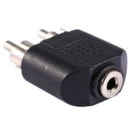 3.5 MM STEREO DİŞİ / 2 RCA ERKEK ÇEVİRİCİ JACK (4767)