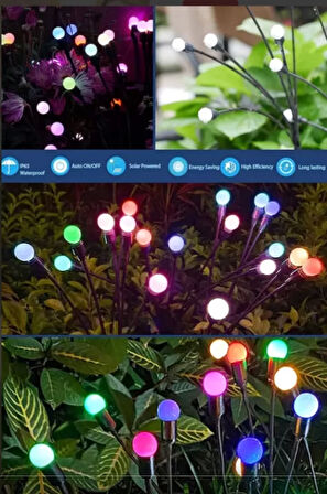 8 Led'li Güneş Enerjili Bahçe Çiti Aydınlatma Lamba (renkli)