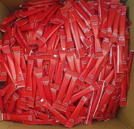 Stick Şeker 3000 Adet - 9 KG (Kırmızı Paket)