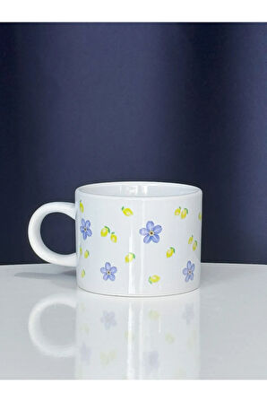 Limon Çiçek Kupa Bardak Kahve Mug