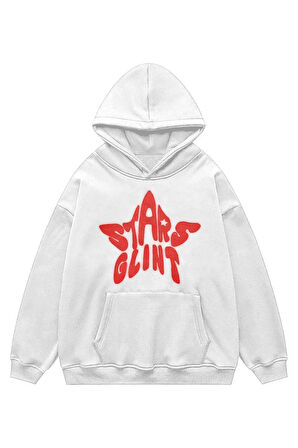 Unisex Stars Glint Sweatshirt Kapşonlu Hoodie