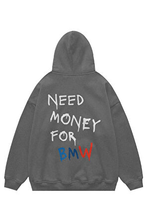 Unisex Need Money Sweatshirt Kapşonlu Hoodie
