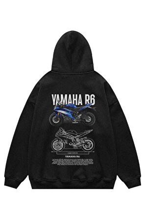 Unisex Yamaha R6 Sweatshirt Kapşonlu Hoodie