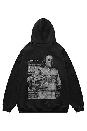 Unisex Benjamin Franklin Sweatshirt Kapşonlu Hoodie