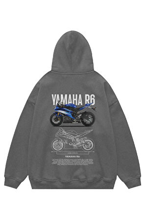 Unisex Yamaha R6 Sweatshirt Kapşonlu Hoodie