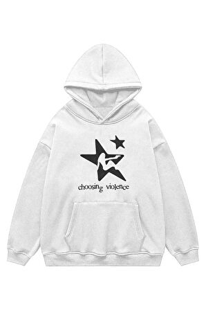 Unisex Choosing Violence Kapşonlu Sweatshirt Hoodie