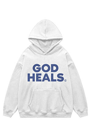 Unisex God Heals Kapşonlu Sweatshirt Hoodie