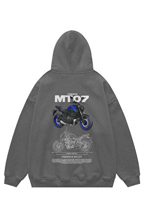 Unisex Yamaha MT 07 Sweatshirt Kapşonlu Hoodie