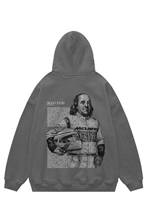 Unisex Benjamin Franklin Sweatshirt Kapşonlu Hoodie