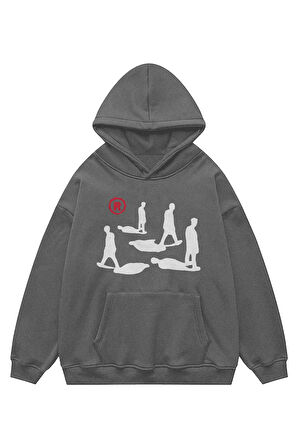 Unisex Silhouettes Sweatshirt Kapşonlu Hoodie